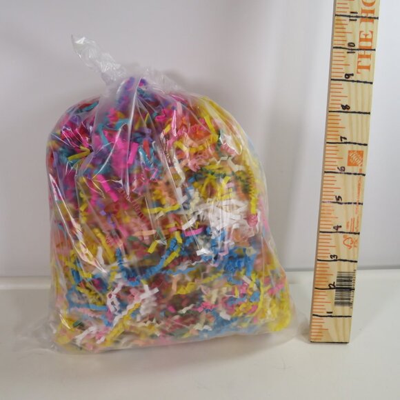 Confetti (multicolor) shred paper 9x8x5" bag 3.9oz Easter grass Basket Filler - Picture 1 of 2
